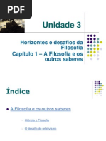 UNIDADE 3 - Cap I - A Filosofia e Os Outros Saberes