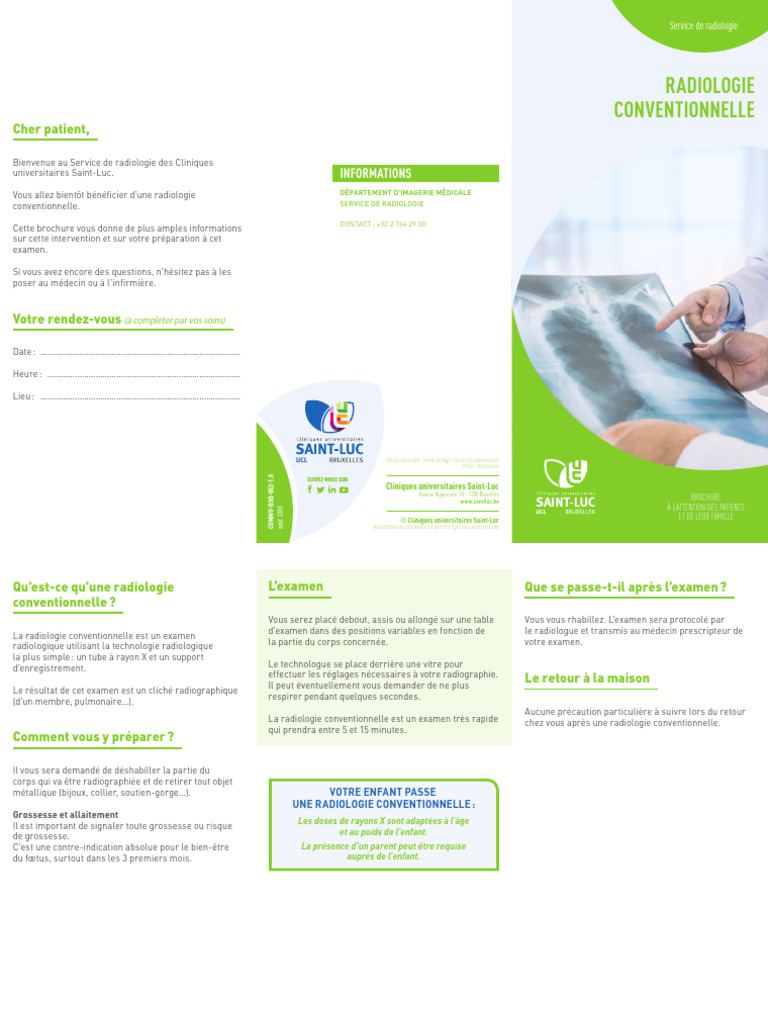 Guide de préparation à la radiologie | PDF | Radiologie | Radiographie