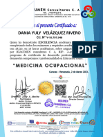 Certificado Medicina Ocupacional 001 - 2023