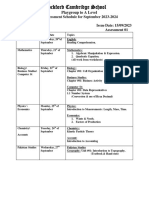 1st Assessment Timetable 2023 Term I