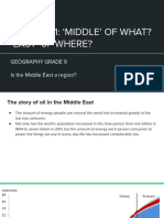 Enquiry 1: Middle' of What? East' 0F Where?: Geography Grade 9 Is The Middle East A Region?