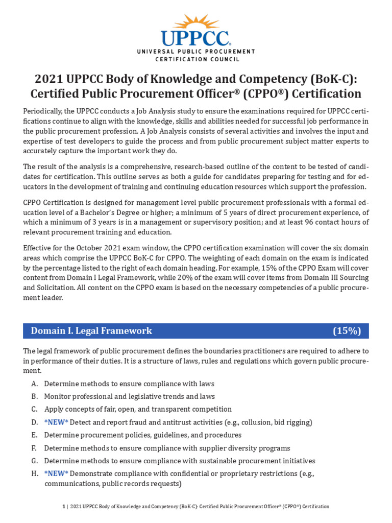 2021 Uppcc Bokc Cppo Crosswalk | PDF | Procurement | Professional ...