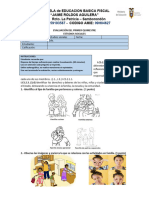 Evaluación Quimestre 1 ELEMENTAL EESS 2°,3°,4°