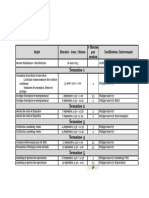 Horaire Pour Les 6 Semaines