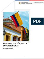 ? Presupuesto REGIONALIZACIÓN DE LA INVERSIÓN 2024 Primer Debate