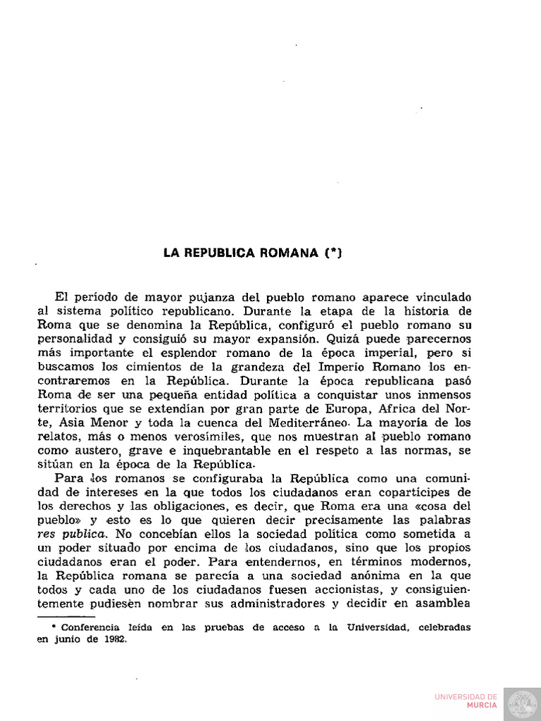 Características de la República Romana | PDF | Republica Romana | Roma ...