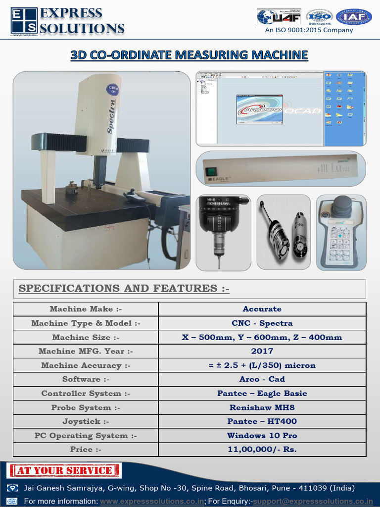 Accurate Spectra CMM Specifications & Price | PDF