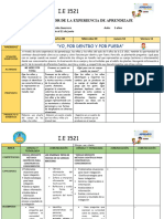 31 Al 04 de Junio Experiencia de Aprendizaje