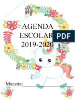 Agenda Unicornio Editable 2023