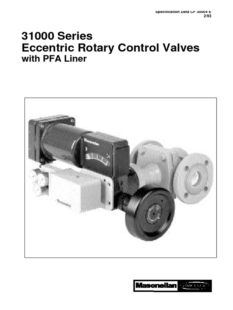 Series Eccentric Rotary Control Valves With PFA Liner PDF Valve