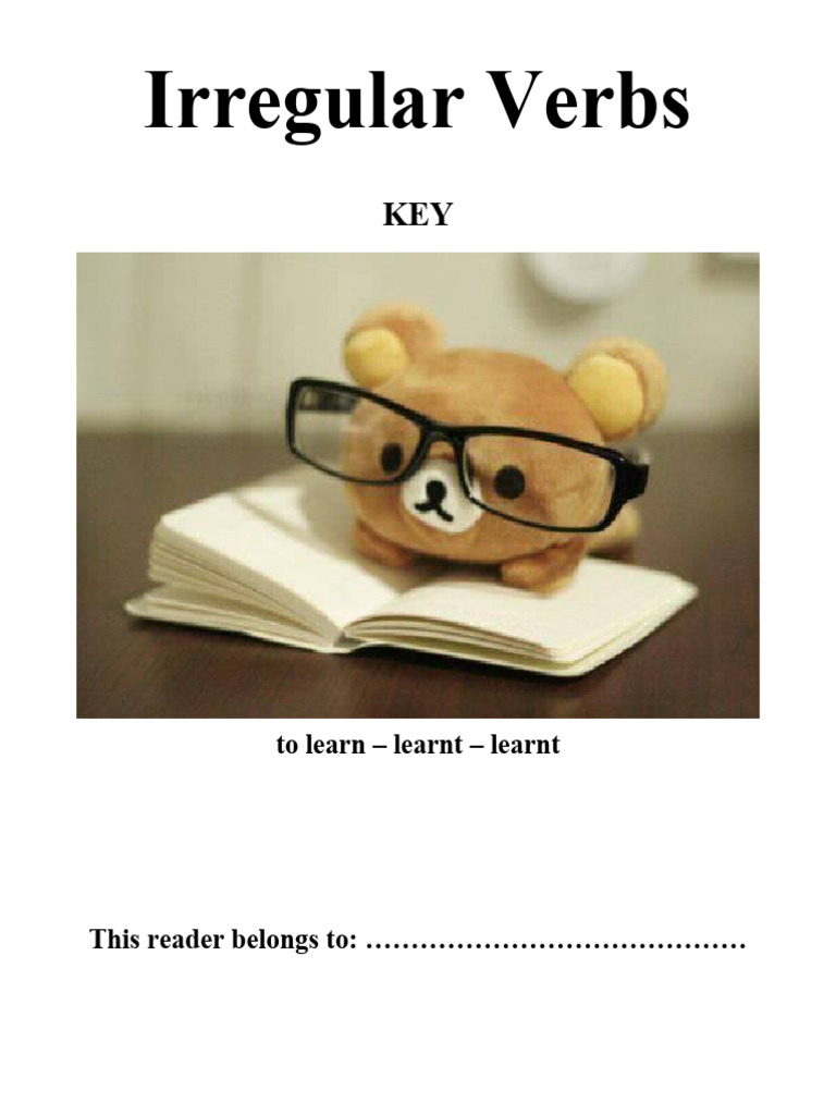 Irregular Verbs Ws Key | PDF