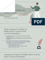 Language Arts Subject For Middle School Acrostic Poems Activities Infographics by Slidesgo