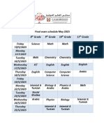 Final Exam Schedule