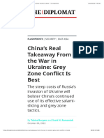 China's Real Takeaway From The War in Ukraine: Grey Zone Conflict Is Best - The Diplomat