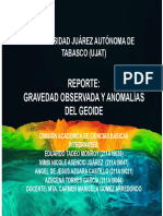 Reporte Gravedad Obervada y Anomalías Del Geoide Equipo 4