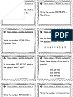 Place Value Task Cards - Whole Numbers