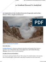 Linear Regression Gradient Descent Vs Analytical Solution