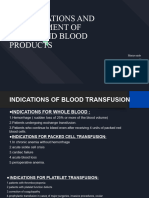 COMPLICATIONS AND MANAGEMENT OF BLOOD AND BLOOD PRODUCTS