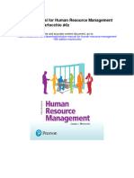 Solution Manual For Human Resource Management 15th Edition Martocchio