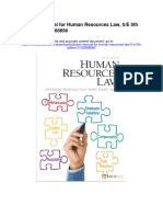 Solution Manual For Human Resources Law 5 e 5th Edition 0132568896