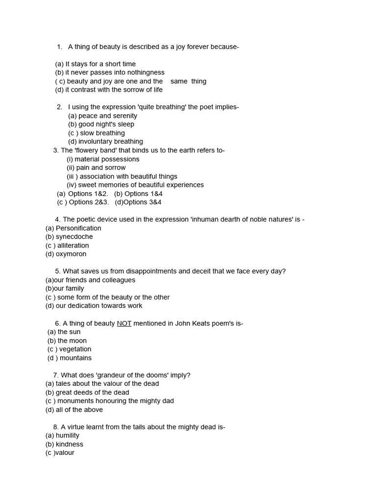 A thing of beauty pdf language arts discipline