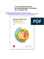 Solution Manual For International Business Competing in The Global Marketplace 12th Edition Charles W L Hill G Tomas M Hult