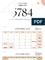 Calendario 5784 MorahSilvana