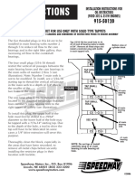 Instructions: Installation Instructions For Oil Restrictors (FORD 302 & 351W ENGINES)