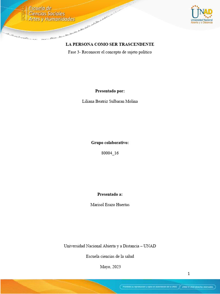 Fase 4 RAE FINAL - La Persona Como Ser Trascendente | PDF | Hannah ...