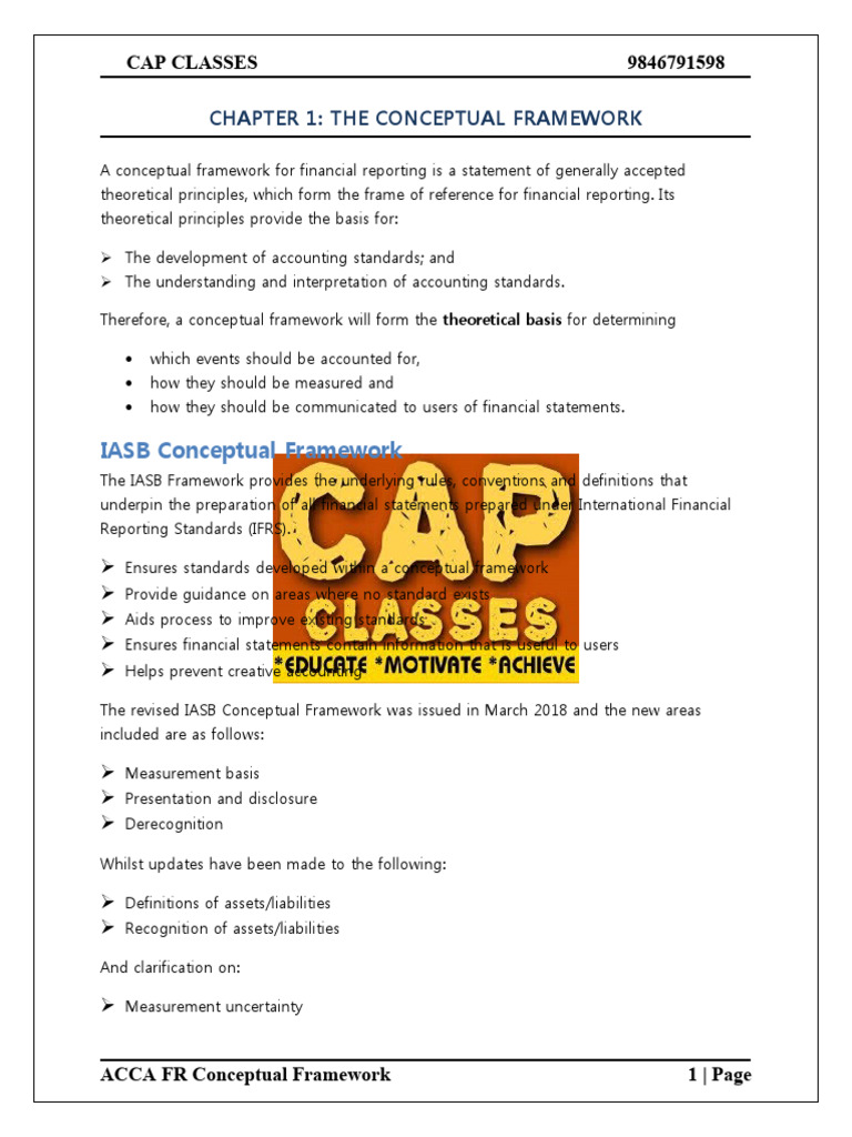 Chapter 1Conceptual Framework PDF Historical Cost Fair Value