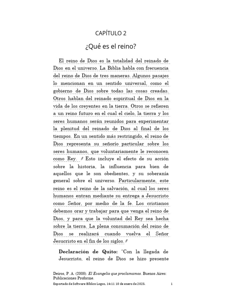 El Reino de Dios y Su Rey | PDF | Jesús | Reinado y reino de dios