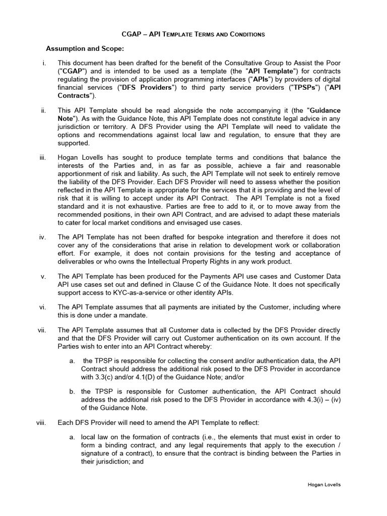 Cgap api template terms and conditions pdf tort breach of contract