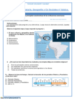 Evaluación de Historia, Geografía y Cs Sociales 4° Básico.: Nombre