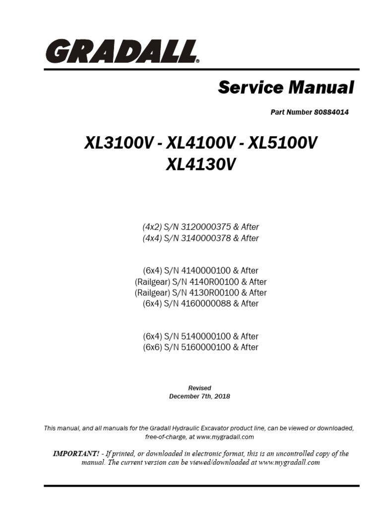 Gradall Service Manual | PDF | Personal Protective Equipment | Truck