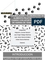 1.Formulación y Elaboración de Alimento Peletizado Para Canido