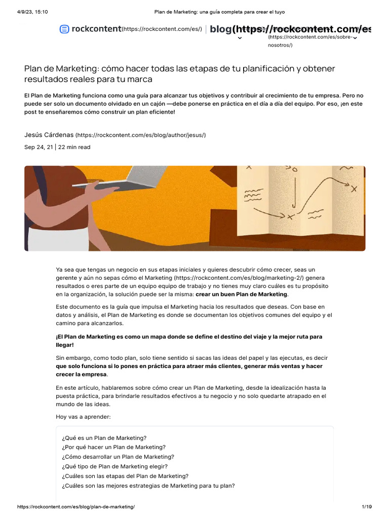 Guía Completa para Crear un Plan de Marketing | PDF | Marketing ...