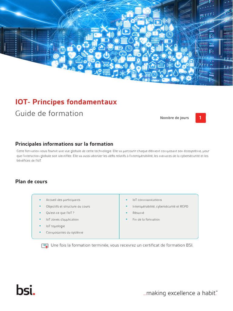 Formation IoT : Principes et enjeux clés | PDF | Internet des objets ...