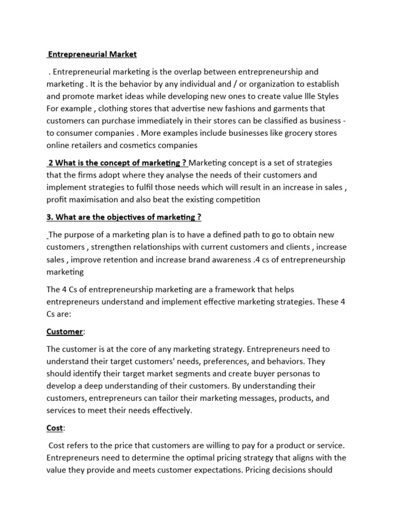 Entrepreneurial Marketing Strategies Explained | PDF | Entrepreneurship ...