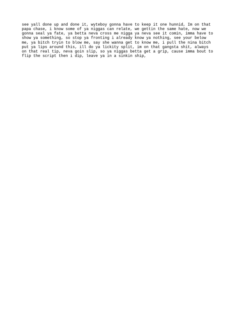 Freestyle Lyrics PDF