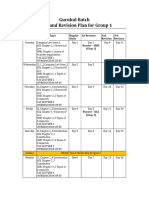 Study Plan - Group 1