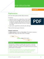 Sentence Structures Explanation