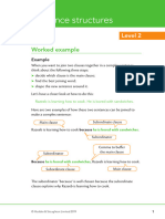 Sentence Structures Worked Example