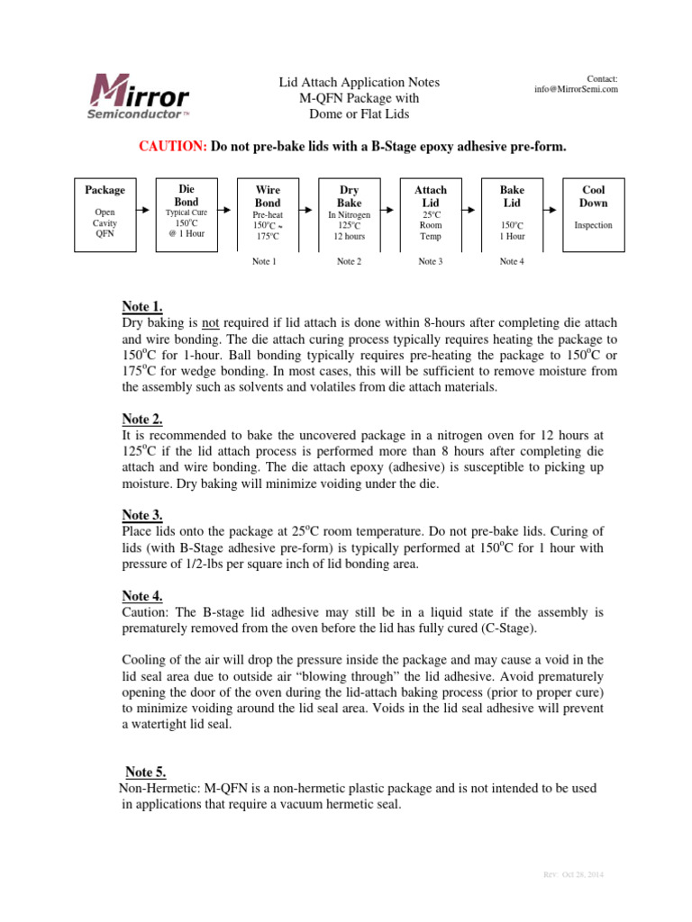 Lid Attach Application Notes PDF
