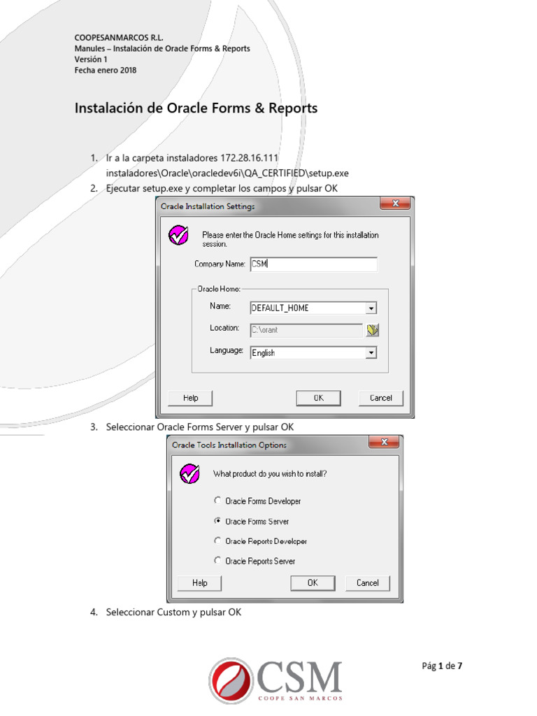 Instalación de Oracle Forms y Reports | PDF | Informática | Software
