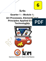 Arts6 q1 Mod1 ArtProcessesElementsandPrinciplesAppliedinNewTechnologies v5