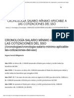 Cronología Salario Mínimo Aplicable A Las Cotizaciones Del Sso - Organización Jurisprudencia Del Trabajo