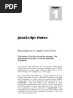 Javascript Notes: Background and Overview