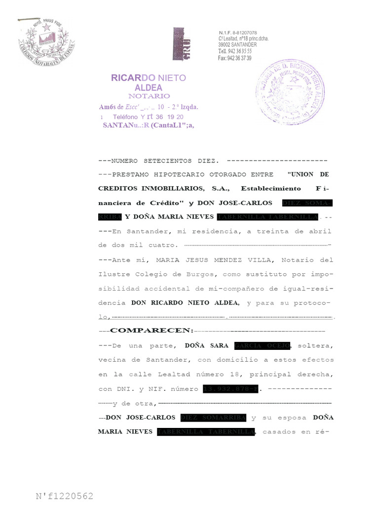 T 3 CASO PRACTICO Ejemplo Escritura Para Pr stamo Hipotecario PDF 