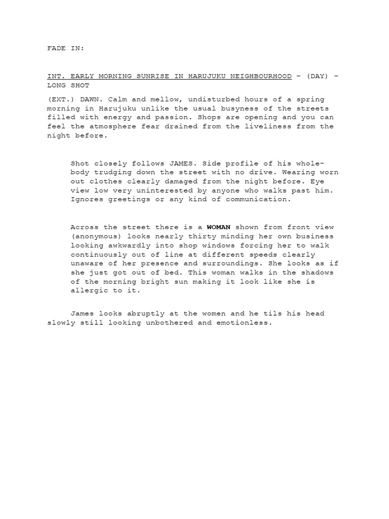 Short Story Script XX | PDF