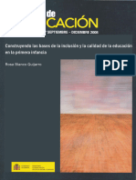 BLANCO, R. (2008) Construyendo Las Bases de La Inclusión y La Calidad de La Educación en La Primera Infancia.